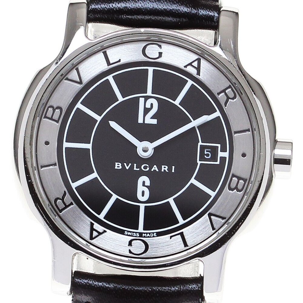 BVLGARI Solo tempo ST29S Date Black / Silver Dial Quartz Ladies Watch_843929